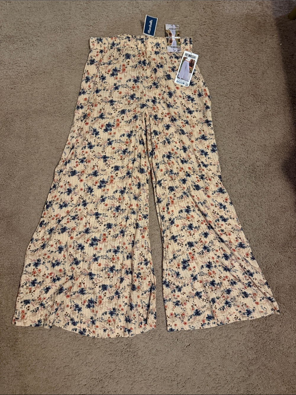 NWT wide leg floral pants